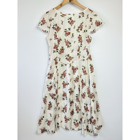 Denim & Supply Ralph Lauren Floral Milkmaid Dress Women's 6 Boho Prairie White - Picture 3 of 14